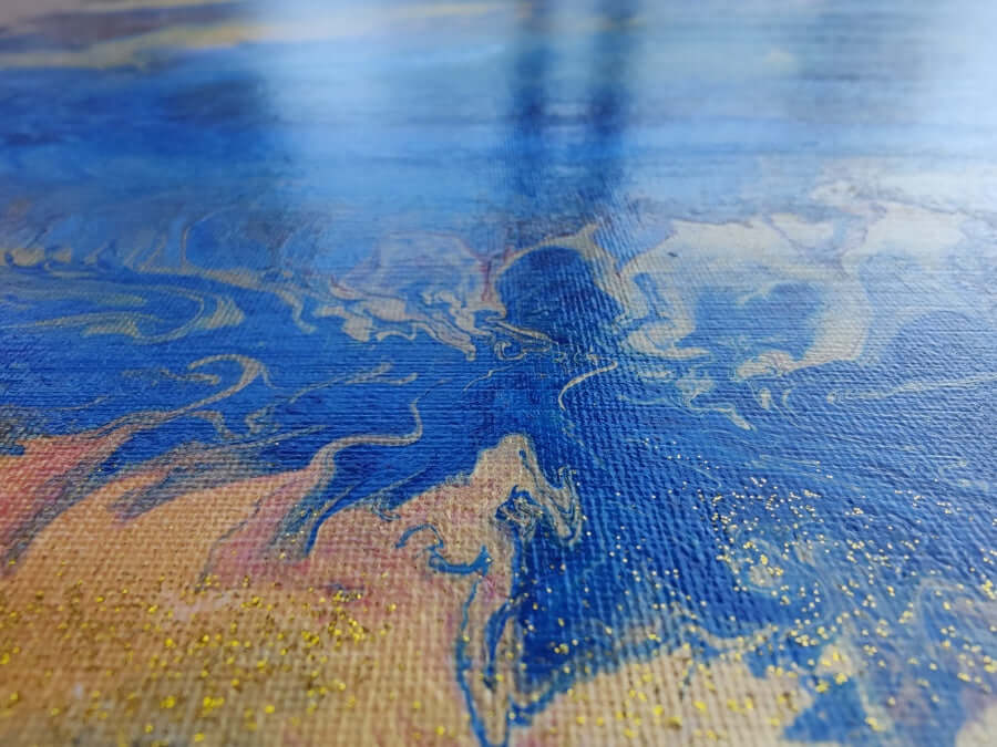 Abstrakte Kunstwerke aus Acryl Pouring