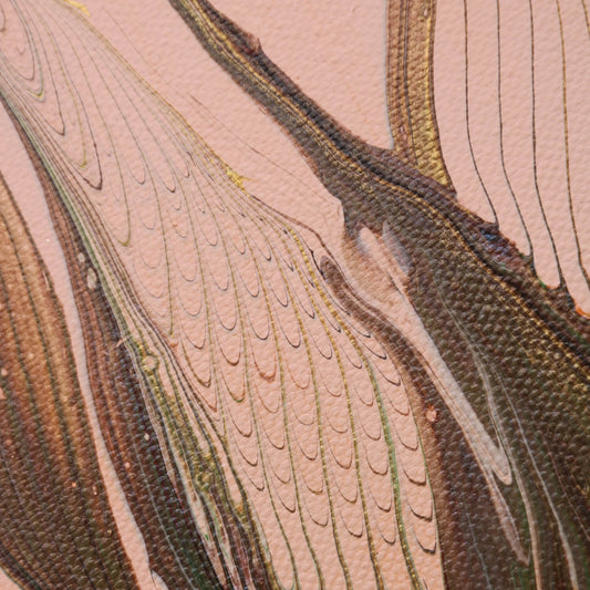 Abstraktes Acrylbild Glutmoment 30cm x 40cm