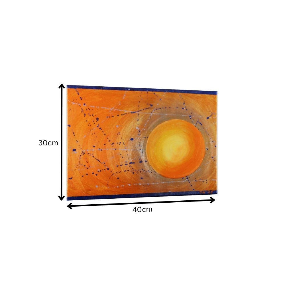 Acrylblid in hellen gelben Farben Abmessungen
