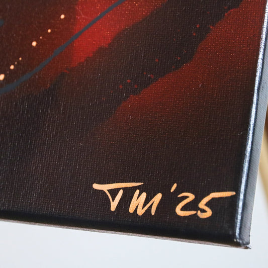 Abstraktes Acrylbild Funkenflug 40cm x 50cm