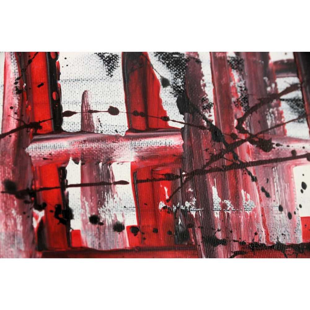 Acrylbild Ruf des Zorns Detailaufnahme rot