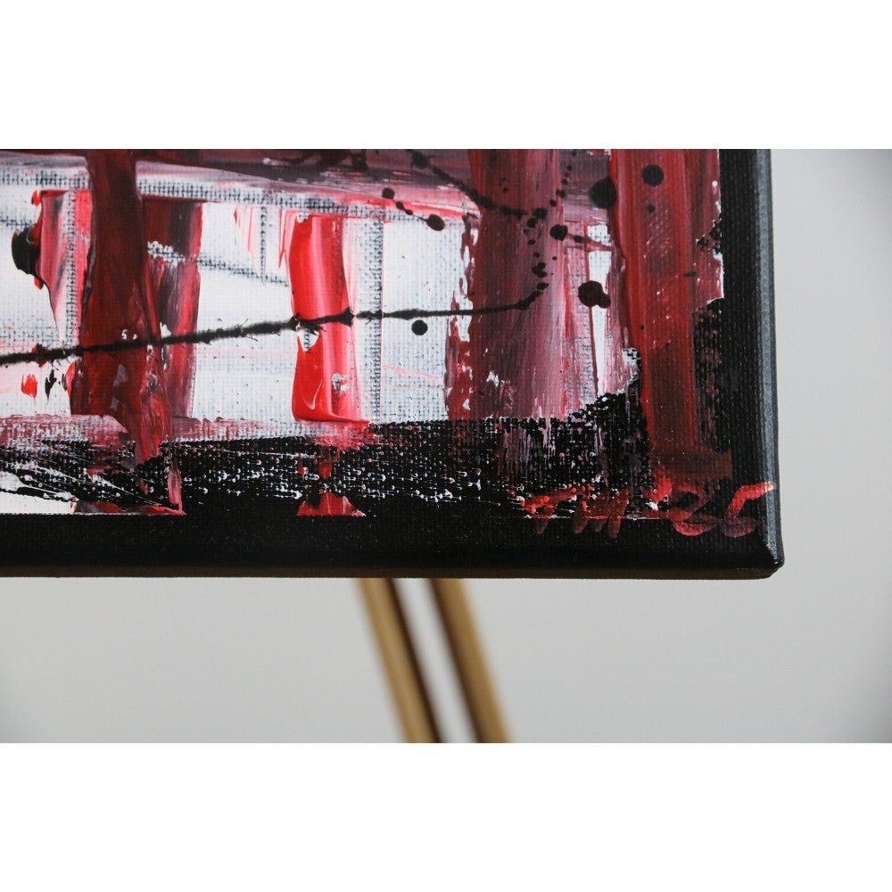 Acrylbild Ruf des Zorns Detailaufnahme der Signatur