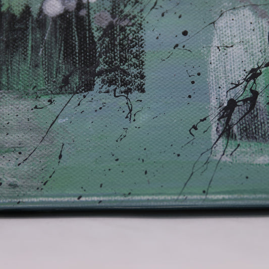 Abstraktes Acrylbild Waldfragment 40cm x 30cm