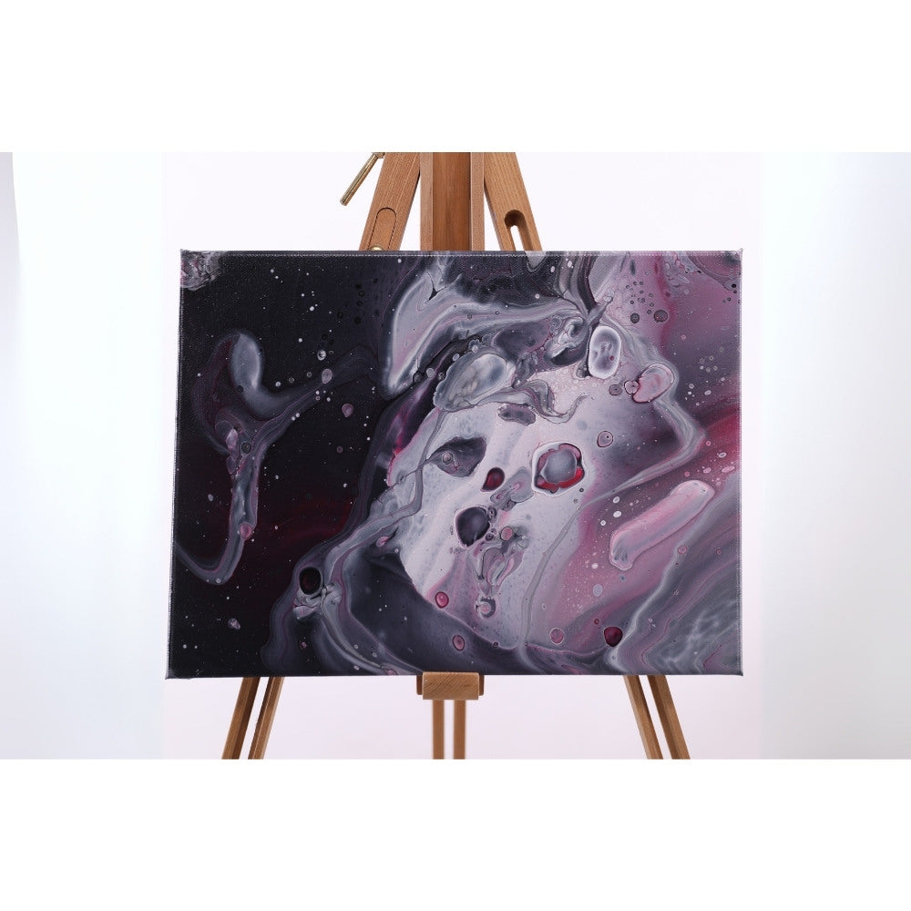Acrylic Pouring Bild Galaktische Strömung auf Staffelei