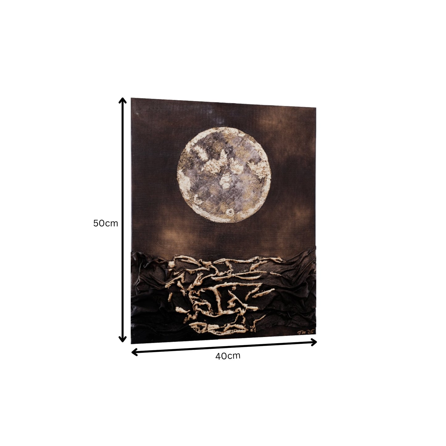 Strukturbild mit Mond Motiv Abmessungen