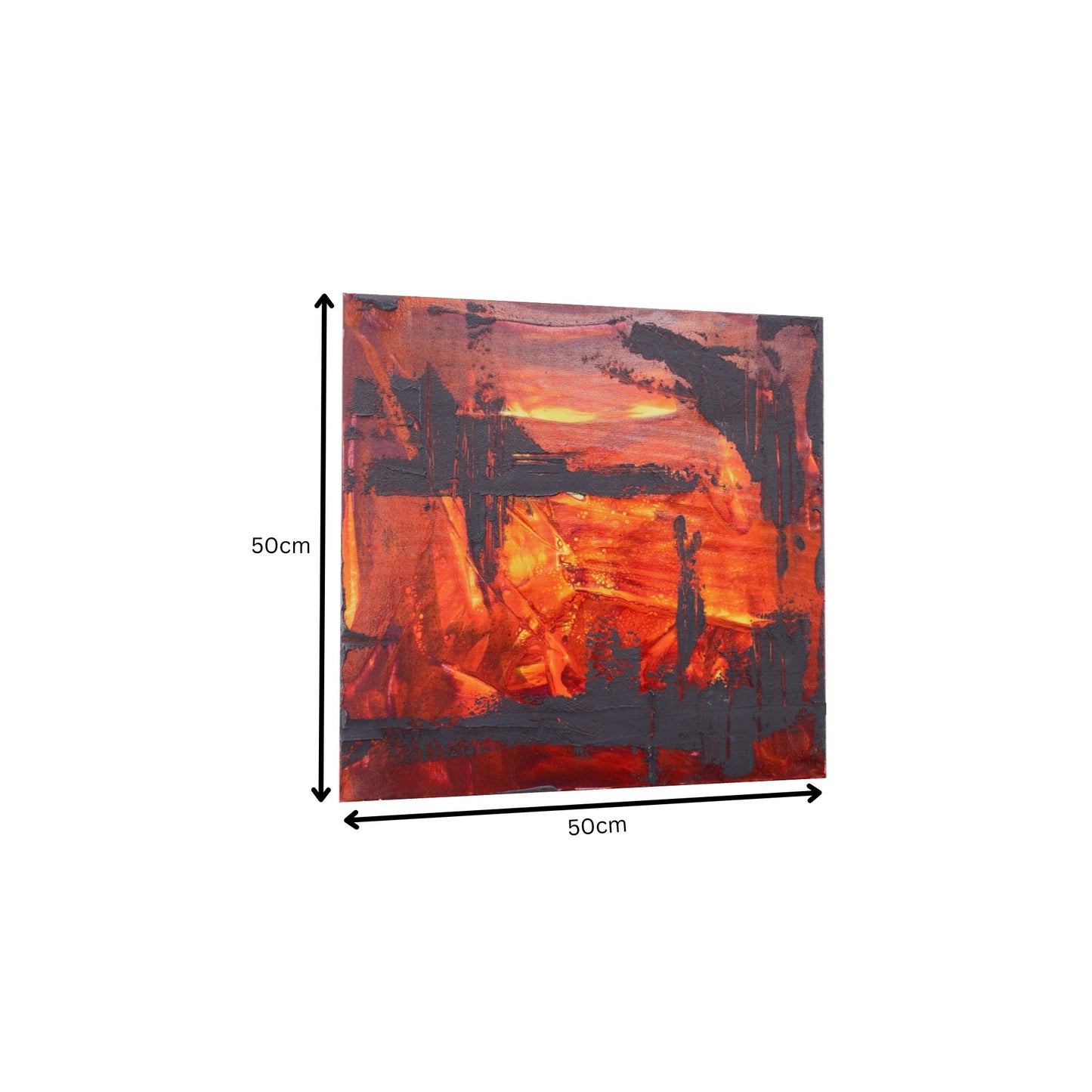 Strukturbild Feuerzeichen 50cm x 50cm