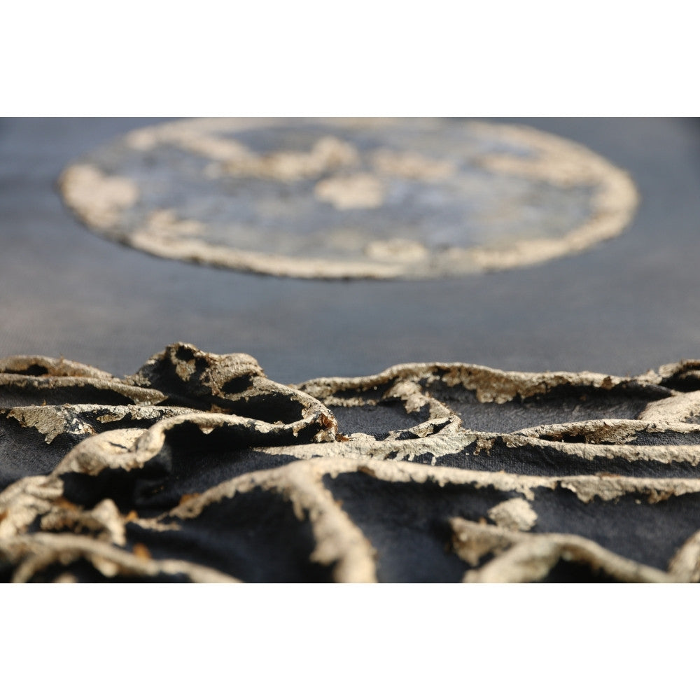 Strukturbild Goldene Mondlandschaft Detailaufnahme der Struktur und Mond