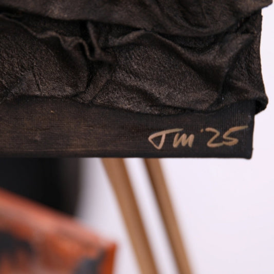 Strukturbild Goldene Mondlandschaft 40cm x 50cm