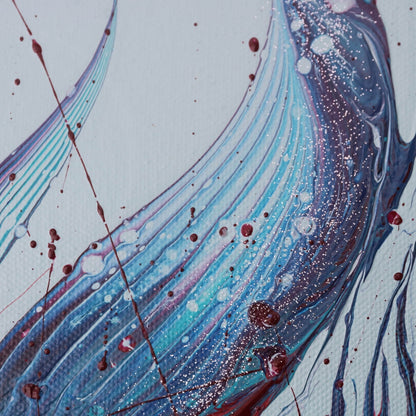 Abstraktes Acrylbild Detailaufnahme