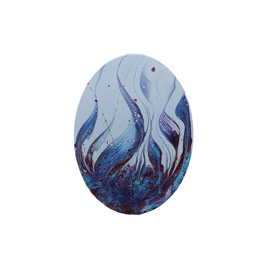 Abstraktes Acrylbild Tiefseefeuer 30cm x 40cm