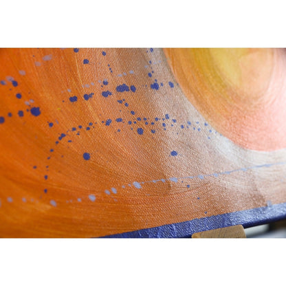 Acrylblid in hellen gelben Farben Detailaufnahme