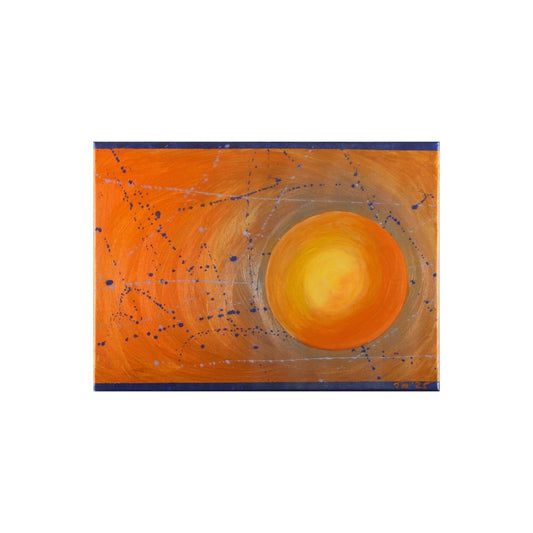 Acrylblid in hellen gelben Farben freigestellt