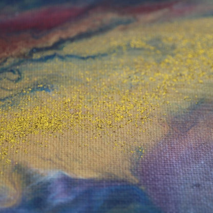 Acrylic Pouring Bild Blauer Wirbel 50cm x 40cm