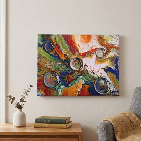 Buntes abstraktes Acrylbild