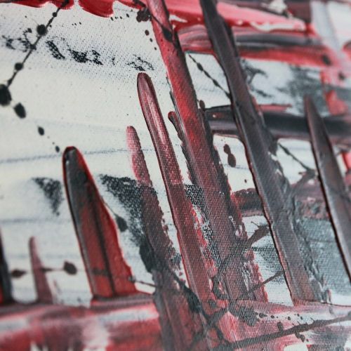 Abstrakte Acrylbilder in Schwarz Weiß