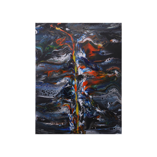 Acrylic Pouring Bild in vielen Farben freigestellt