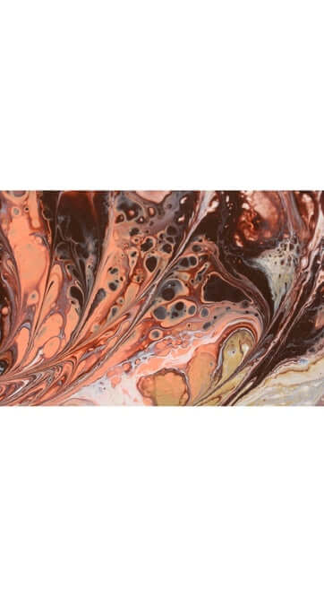 Acrylic Pouring Bild mit Zellbildung