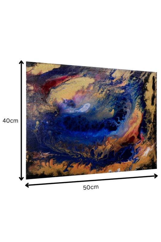 Blauer Wirbel 50cm x 40cm
