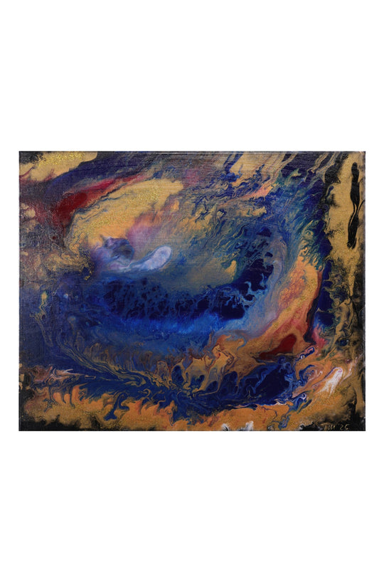 Blauer Wirbel 50cm x 40cm