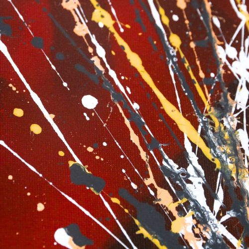 Gemälde in Rot Nahaufnahme