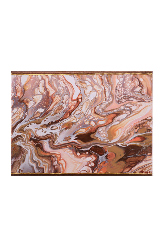 Goldene Marmorierung 40cm x 30cm
