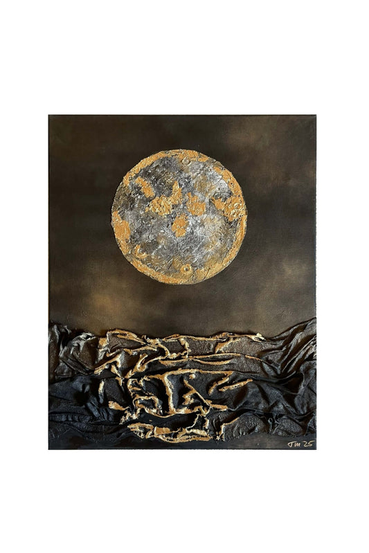 Goldene Mondlandschaft 40cm x 50cm
