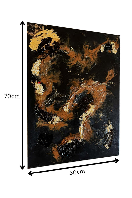 Goldene Strömung 50cm x 70cm