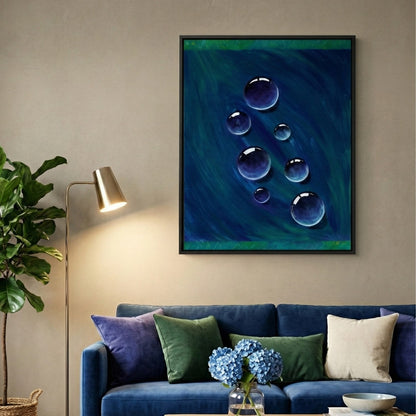 Kunstdruck auf Leinwand "Im Aufstieg der Blasen"