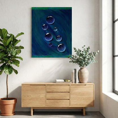 Kunstdruck auf Leinwand "Im Aufstieg der Blasen"