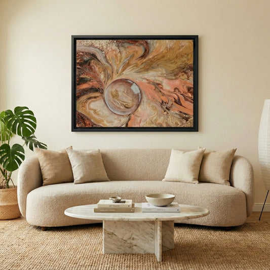 Kunstdruck auf Leinwand "Fließende Dimensionen"