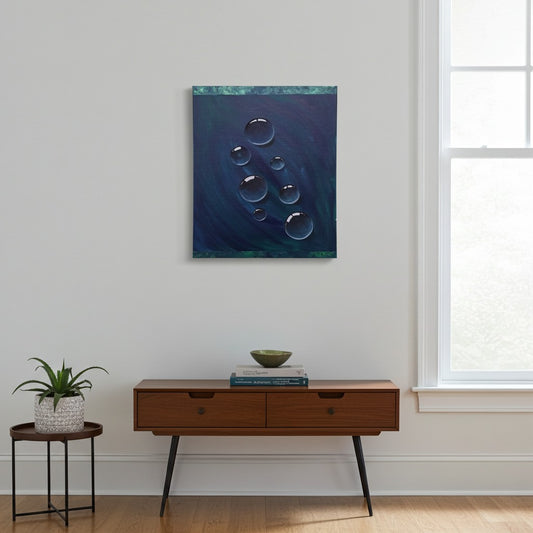 Kunstdruck auf Leinwand "Im Aufstieg der Blasen"