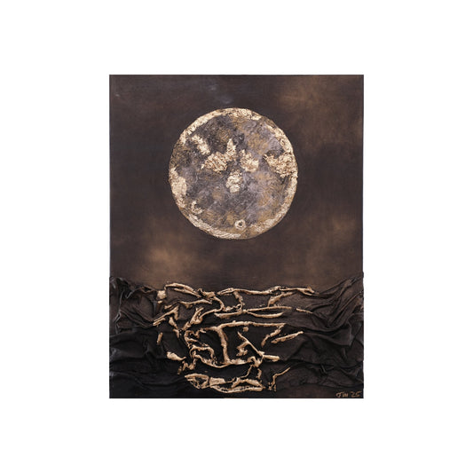 Strukturbild mit Mond Motiv freigestellt