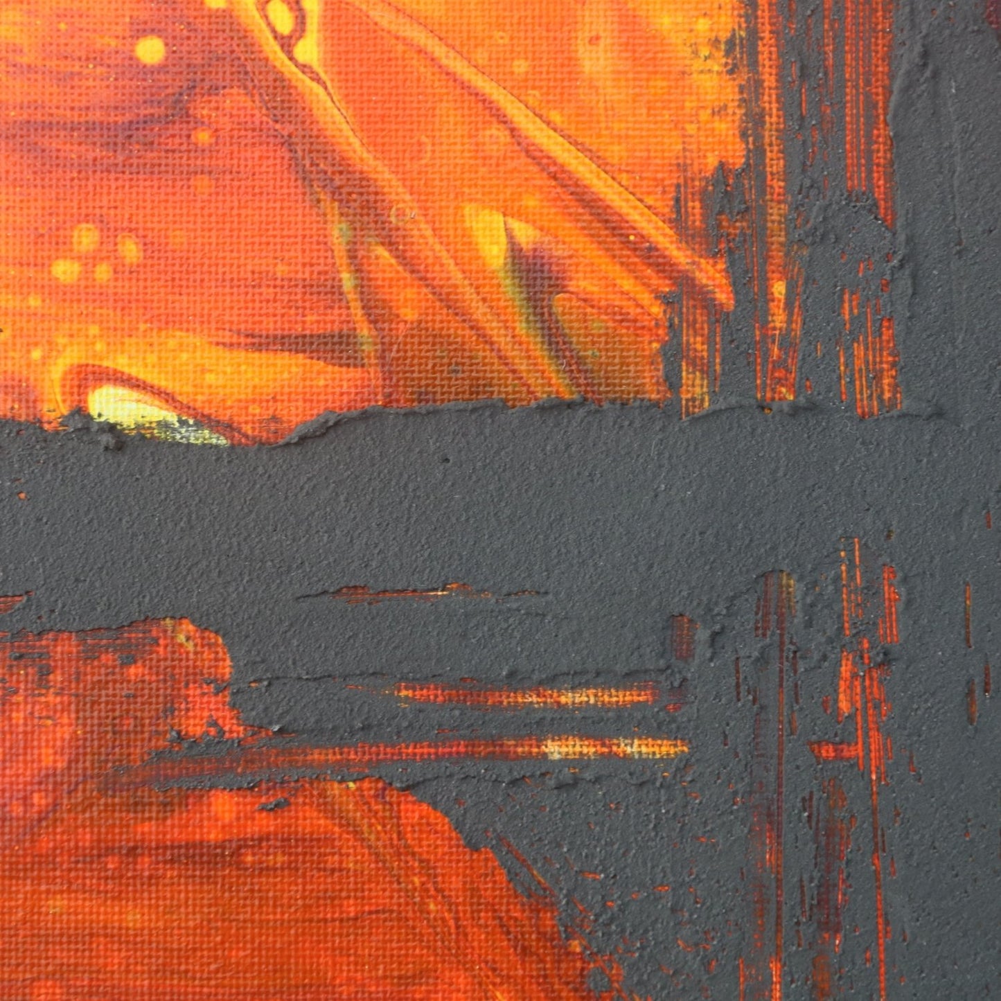 Strukturbild Feuerzeichen 50cm x 50cm