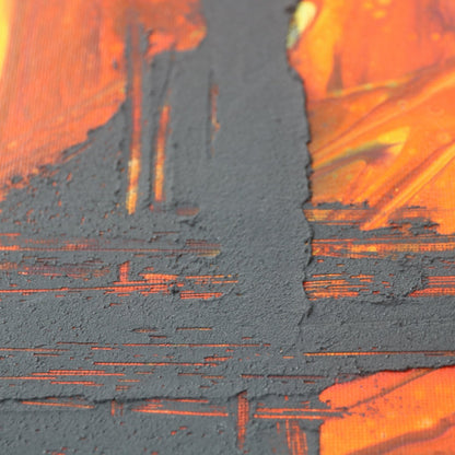 Strukturbild Feuerzeichen 50cm x 50cm